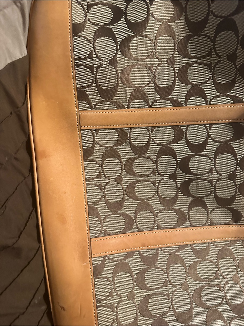 Coach Signature Canvas Tote in Brown and Tan - Picture 7 of 7